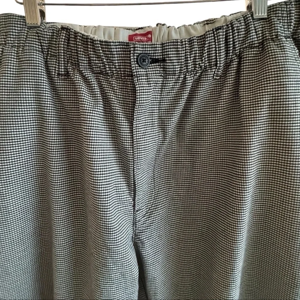 Men’s Levis XX Chino EZ Taper Black/White Stretch Elastic Waist Pants Size L
